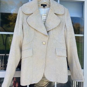 Bebe Wool Chenille Jacquard Blazer Size: Large